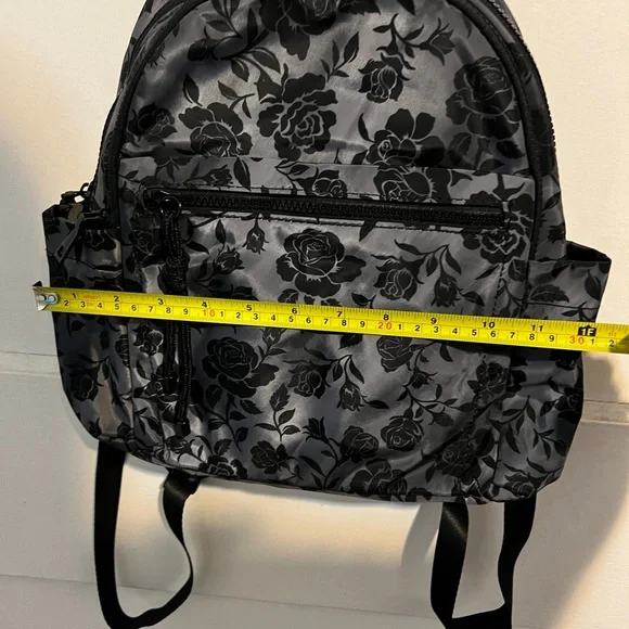Floral Black and Gray Backpack - Picture 7 of 7